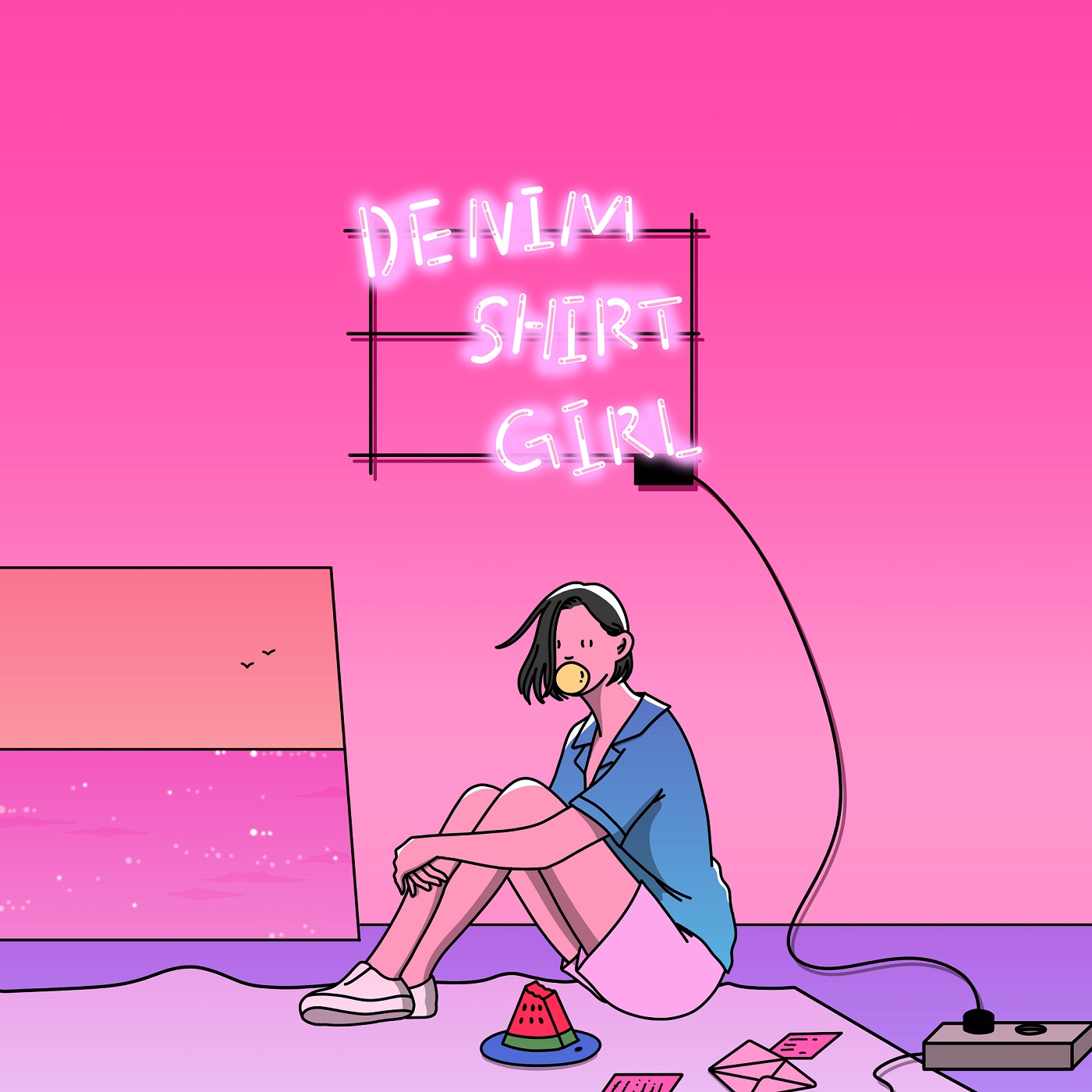 大橋ちっぽけ 9月発売のミニアルバム Denim Shirt Girl 詳細を発表 ジャケは韓国のイラストレーターshim Moraeとコラボ Musicman